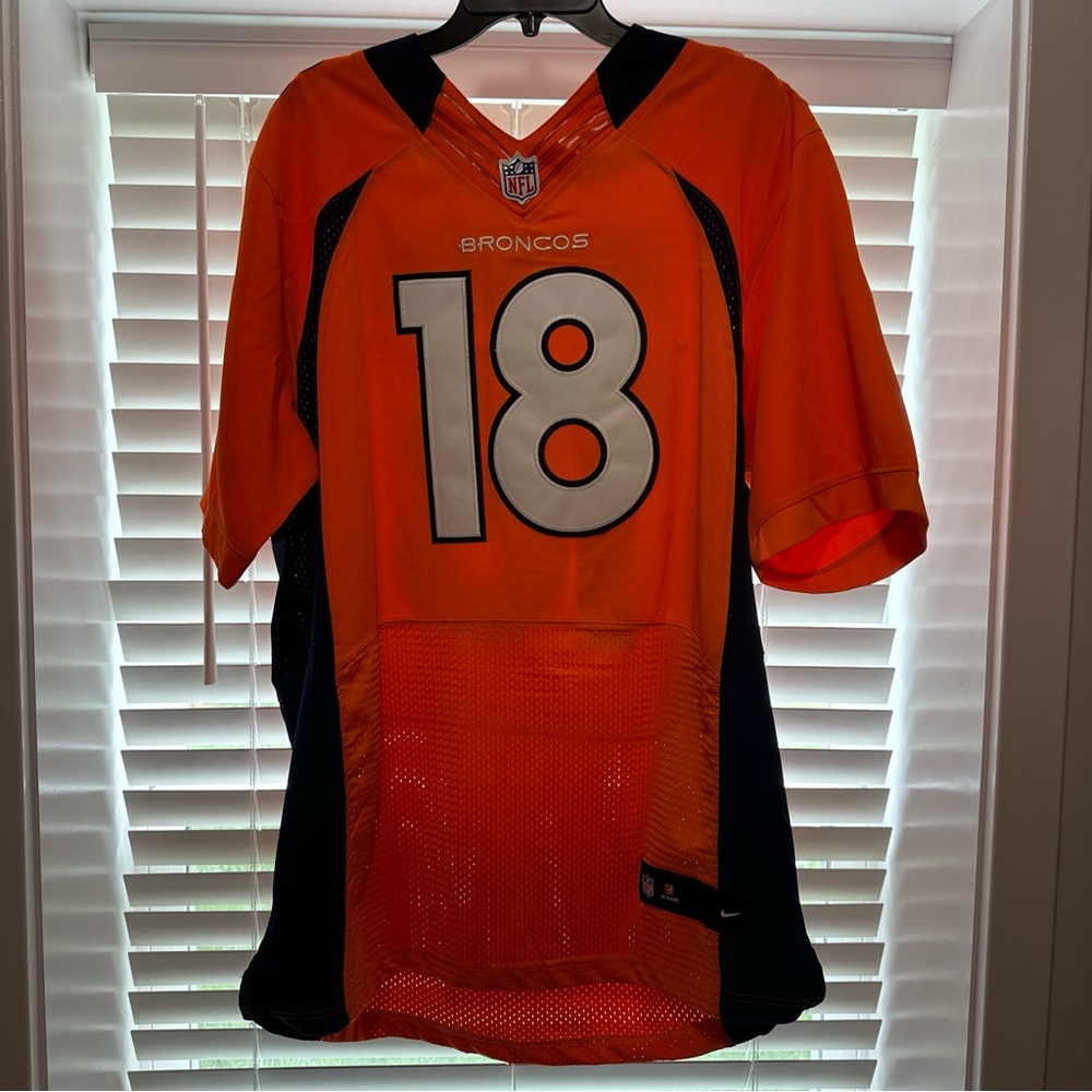 Nike Denver Broncos Payton Manning #18 Jersey Size 52 NFL player On Field Orange